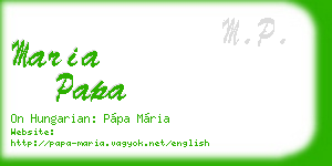 maria papa business card